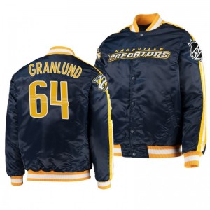 Varsity Predators Mikael Granlund Navy O-Line Full-Snap Men's Jacket - Sale
