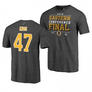 Bruins 2019 Stanley Cup Playoffs Torey Krug Eastern Conference Finals Gray T-Shirt - Sale
