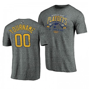 2020 Stanley Cup Playoffs Bound Goon Blues Custom Heathered Gray T-Shirt - Sale