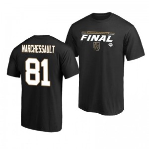 2020 Stanley Cup Playoffs Golden Knights Jonathan Marchessault Black Western Conference Final Bound Overdrive T-Shirt - Sale