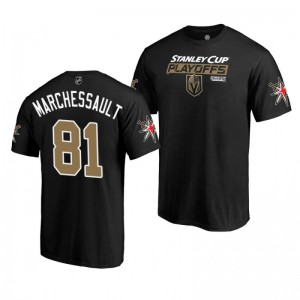 Vegas Golden Knights 2019 Stanley Cup Playoffs Black Bound Body Checking Jonathan Marchessault Men's T-Shirt - Sale