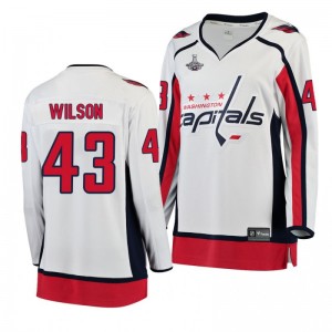 Tom Wilson Capitals Women's 2018 Stanley Cup Champions Away Jersey White - Sale