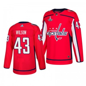 Tom Wilson Capitals 2018 Stanley Cup Champions Authentic Player Home Red Jersey - Sale