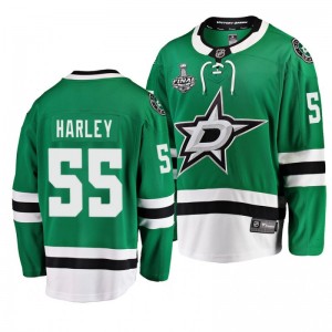 Men Stars Thomas Harley 2020 Stanley Cup Final Bound Home Player Green Jersey - Sale