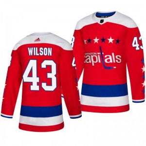 Tom Wilson Capitals Red Adidas Authentic Third Alternate Jersey - Sale