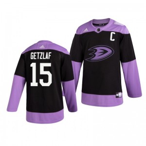 Ryan Getzlaf Ducks Black Hockey Fights Cancer Practice Jersey - Sale