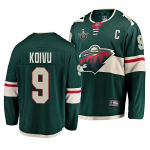 Wild Mikko Koivu 2020 Stanley Cup Playoffs Home Green Jersey - Sale