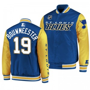 St. Louis Blues Jay Bouwmeester Classic Authentic Pro Blue Jacket - Sale