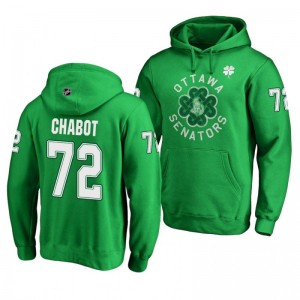 Thomas Chabot Ottawa Senators St. Patrick's Day Green Pullover Hoodie - Sale