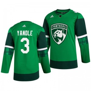 Panthers Keith Yandle 2020 St. Patrick's Day Authentic Player Green Jersey - Sale