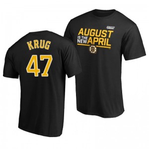 2020 Stanley Cup Playoffs Bound August Is The New April Bruins Torey Krug Black T-shirt - Sale