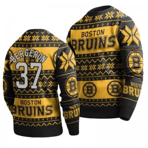 Bruins Patrice Bergeron Black 2019 Ugly Christmas Sweater - Sale