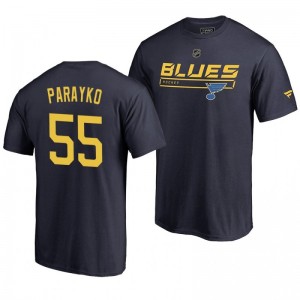 St. Louis Blues Colton Parayko Blue Rinkside Collection Prime Authentic Pro T-shirt - Sale