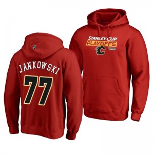 Mark Jankowski Calgary Flames 2019 Stanley Cup Playoffs Bound Body Checking Pullover Hoodie Red - Sale