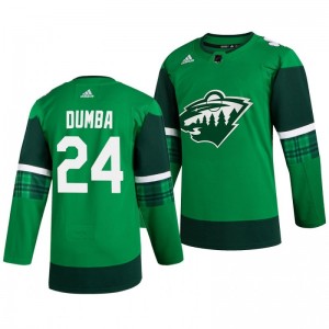 Wild Matt Dumba 2020 St. Patrick's Day Authentic Player Green Jersey - Sale