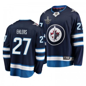 Jets Nikolaj Ehlers 2020 Stanley Cup Playoffs Home Navy Jersey - Sale