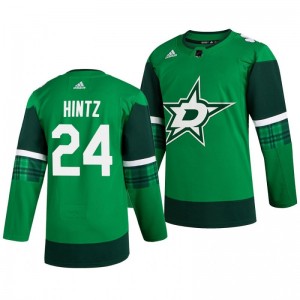 Stars Roope Hintz 2020 St. Patrick's Day Authentic Player Green Jersey - Sale