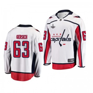Capitals Shane Gersich White 2018 Away Stanley Cup Champions Youth Jersey - Sale