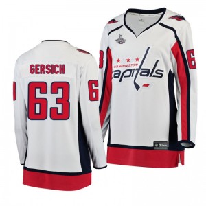 Shane Gersich Capitals Women's 2018 Stanley Cup Champions Away Jersey White - Sale