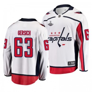Stanley Cup Champions Shane Gersich Capitals White Breakaway Road Jersey - Sale
