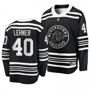 Blackhawks Robin Lehner #40 Black 2019-20 Premier Alternate Breakaway Jersey - Sale