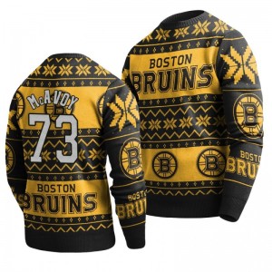 Bruins Charlie McAvoy Black 2019 Ugly Christmas Sweater - Sale