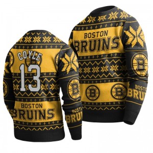 Bruins Charlie Coyle Black 2019 Ugly Christmas Sweater - Sale