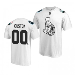 Senators Custom White 2019 NHL All-Star T-shirt - Sale