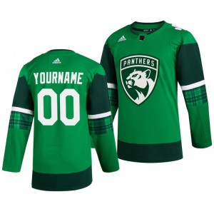 Panthers Custom 2020 St. Patrick's Day Authentic Player Green Jersey - Sale