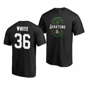 Ottawa Senators Colin White 2019 St. Patrick's Day Forever Lucky Fanatics Black T-Shirt - Sale