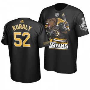 2019 Stanley Cup Final Bruins Sean Kuraly Cartoon Mascot T-Shirt - Black - Sale