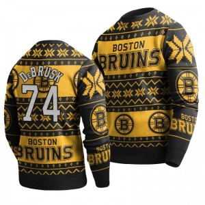 Bruins Jake DeBrusk Black 2019 Ugly Christmas Sweater - Sale