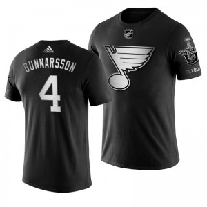 2019 Stanley Cup Playoffs Bound St. Louis Blues Carl Gunnarsson Black Blocker Men's T-shirt - Sale