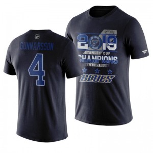 Blues 2019 Stanley Cup Champions Performance Carl Gunnarsson T-Shirt - Blue - Sale