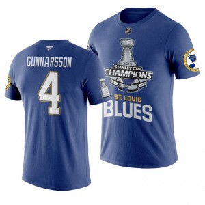 2019 Stanley Cup Champions Blues Carl Gunnarsson Primary Logo T-Shirt - Blue - Sale