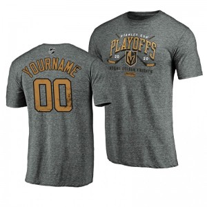 2020 Stanley Cup Playoffs Bound Goon Golden Knights Custom Heathered Gray T-Shirt - Sale