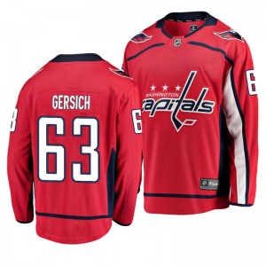 Capitals Shane Gersich Home Breakaway Player Red Youth Jersey - Sale