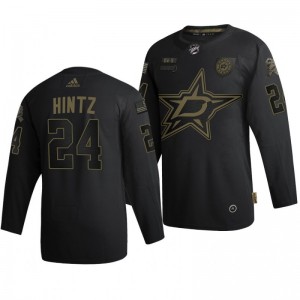 2020 Salute To Service Stars Roope Hintz Black Authentic Jersey - Sale