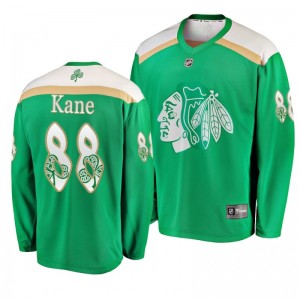Chicago Blackhawks Patrick Kane 2019 St. Patrick's Day Green Replica Fanatics Branded Jersey - Sale