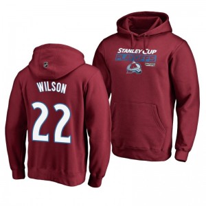 Colin Wilson Colorado Avalanche 2019 Stanley Cup Playoffs Bound Body Checking Pullover Hoodie Burgundy