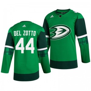 Ducks Michael Del Zotto 2020 St. Patrick's Day Authentic Player Green Jersey - Sale