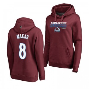 Cale Makar Colorado Avalanche 2019 Stanley Cup Playoffs Bound Body Checking Pullover Women's Burgundy Hoodie - Sale