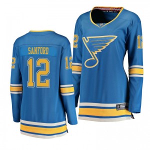 Zach Sanford St. Louis Blues Blue Breakaway Player Fanatics Branded Alternate Women's Jersey - Sale
