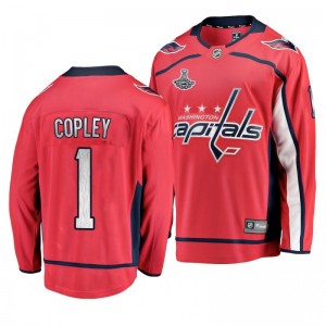 Capitals Pheonix Copley Red-Silver Home Banner Collection Breakaway Jersey - Sale