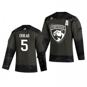 Aaron Ekblad 2019 Veterans Day Panthers Practice Authentic Jersey - Sale
