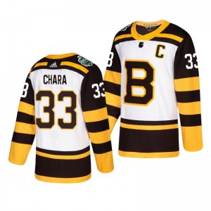 Zdeno Chara Bruins 2019 Winter Classic Adidas Authentic Player White Jersey - Sale