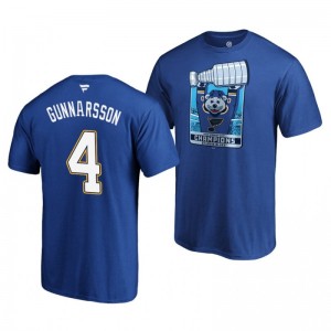 Blues 2019 Stanley Cup Champions Banner Collection Carl Gunnarsson T-Shirt - Royal - Sale