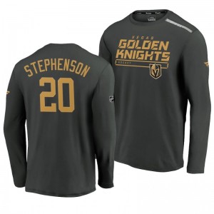 Golden Knights Chandler Stephenson 2020 Authentic Pro Clutch Long Sleeve Gray T-Shirt - Sale