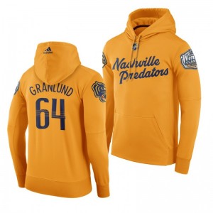 Nashville Predators Mikael Granlund 2020 Winter Classic Yellow Team Logo Hoodie - Sale