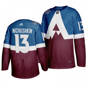 Valeri Nichushkin #13 2020 NHL Stadium Series Colorado Avalanche Adidas Authentic Jersey - Blue - Sale